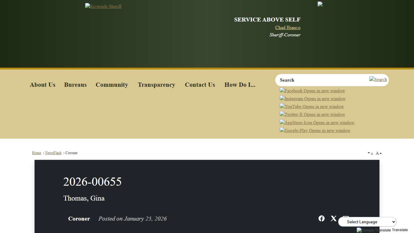 2026-00655 • Riverside County Sheriff, CA